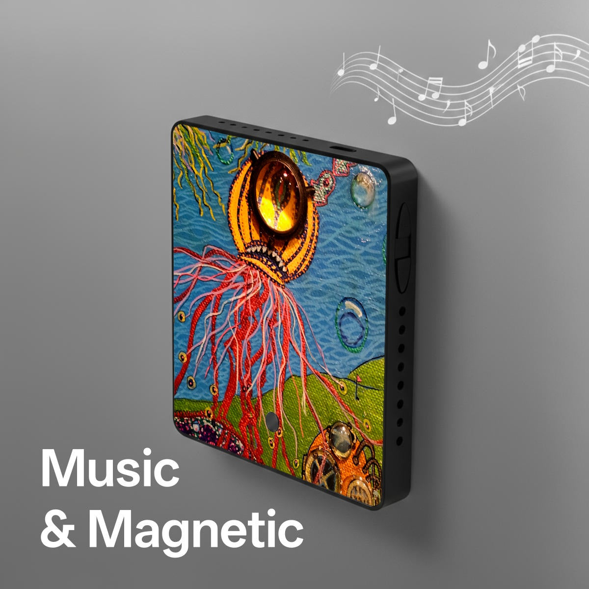 "Why" design Magnetic Music Fridge Sticker