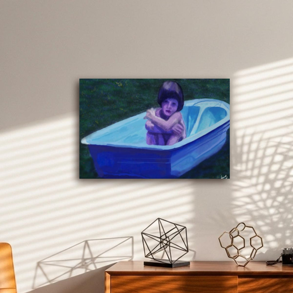 "Blue Boat Boo" Canvas With Frame|Horizontal3:2