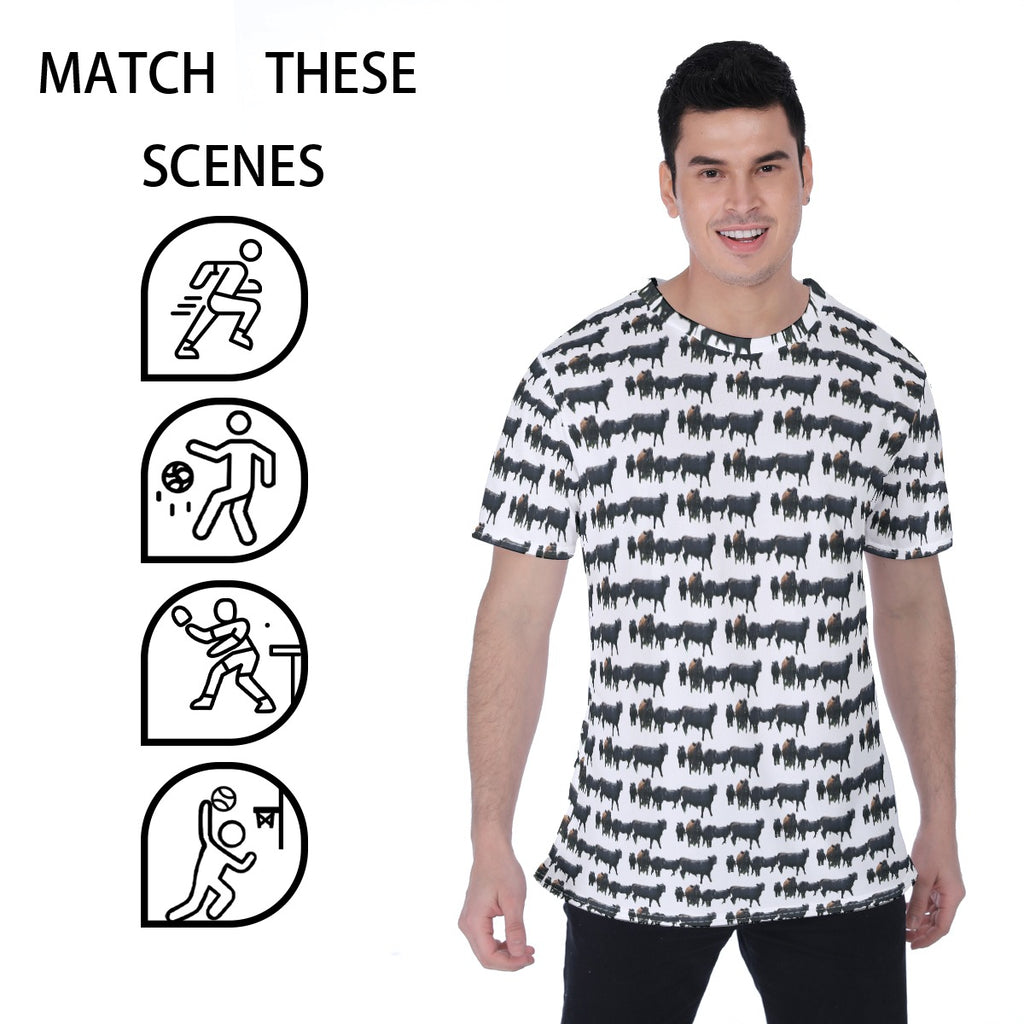 All-Over Print Men's T-shirt | Birdseye "Shelby County Cows"