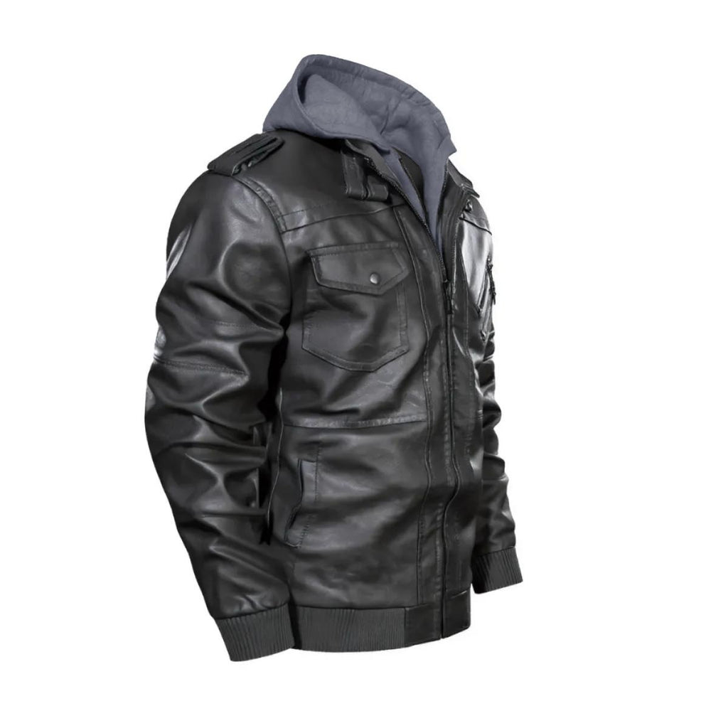"Rock Legends Trio" Men's Zip Leather Jacket |DTF
