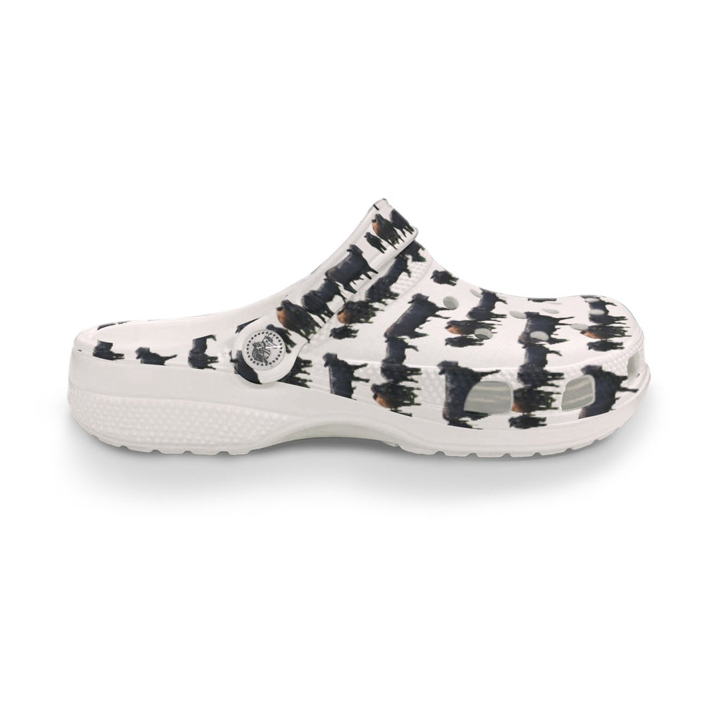 All-Over Print Men's Classic Clogs "Shelby County Cows"