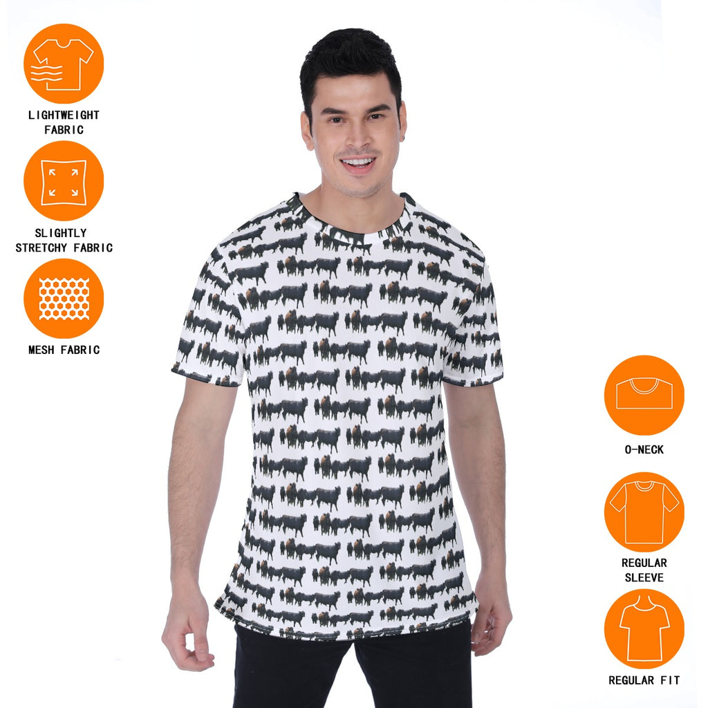 All-Over Print Men's T-shirt | Birdseye "Shelby County Cows"