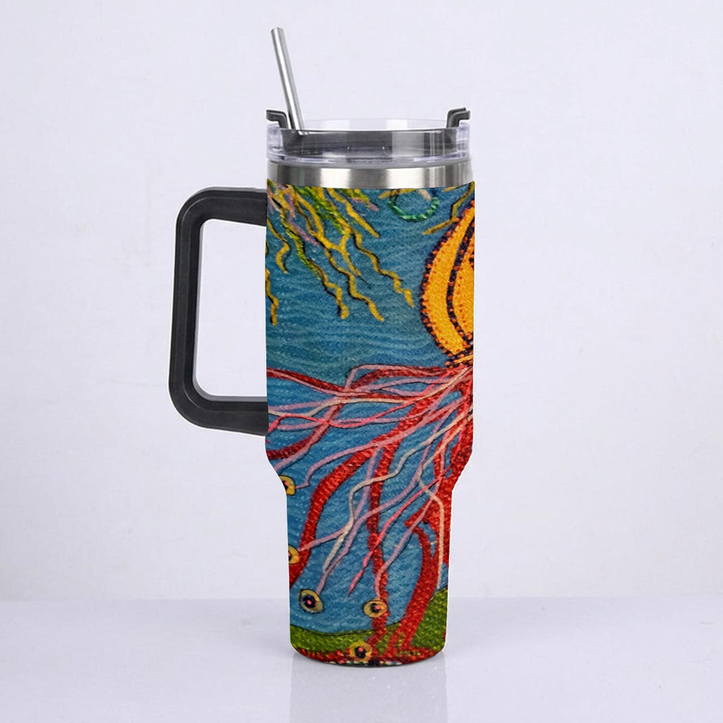 40oz Diamond Cup With Stainless Steel Straw