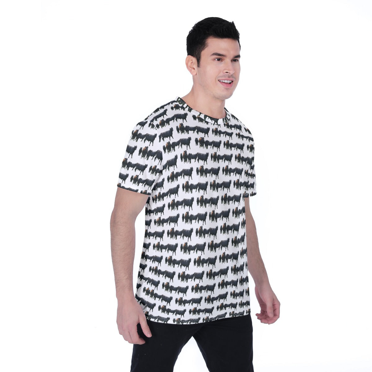 All-Over Print Men's T-shirt | Birdseye "Shelby County Cows"