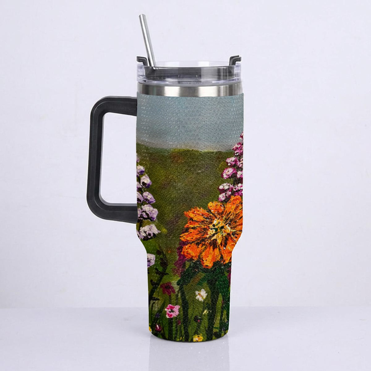 40oz Diamond Cup With Stainless Steel Straw